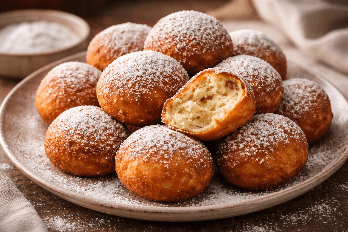  40 минут — и вкус из советского детства на столе: творожные пончики в сахарной пудре исчезают мгновенно