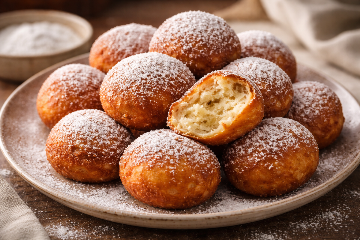  40 минут — и вкус из советского детства на столе: творожные пончики в сахарной пудре исчезают мгновенно