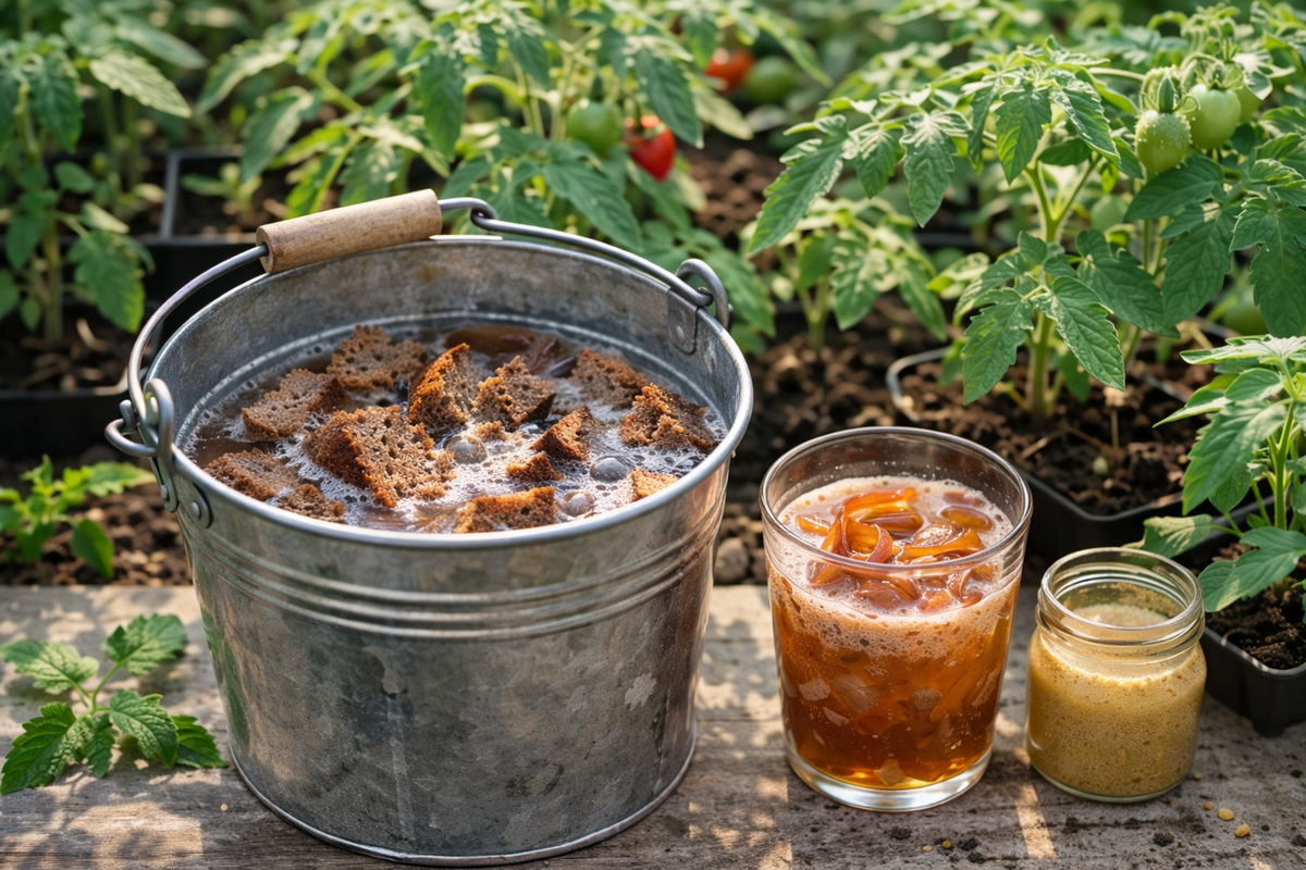 Я сразу добавила скорлупу 10 яиц и 2 стакана золы — кальциевая бомба для крепких стеблей за сутки