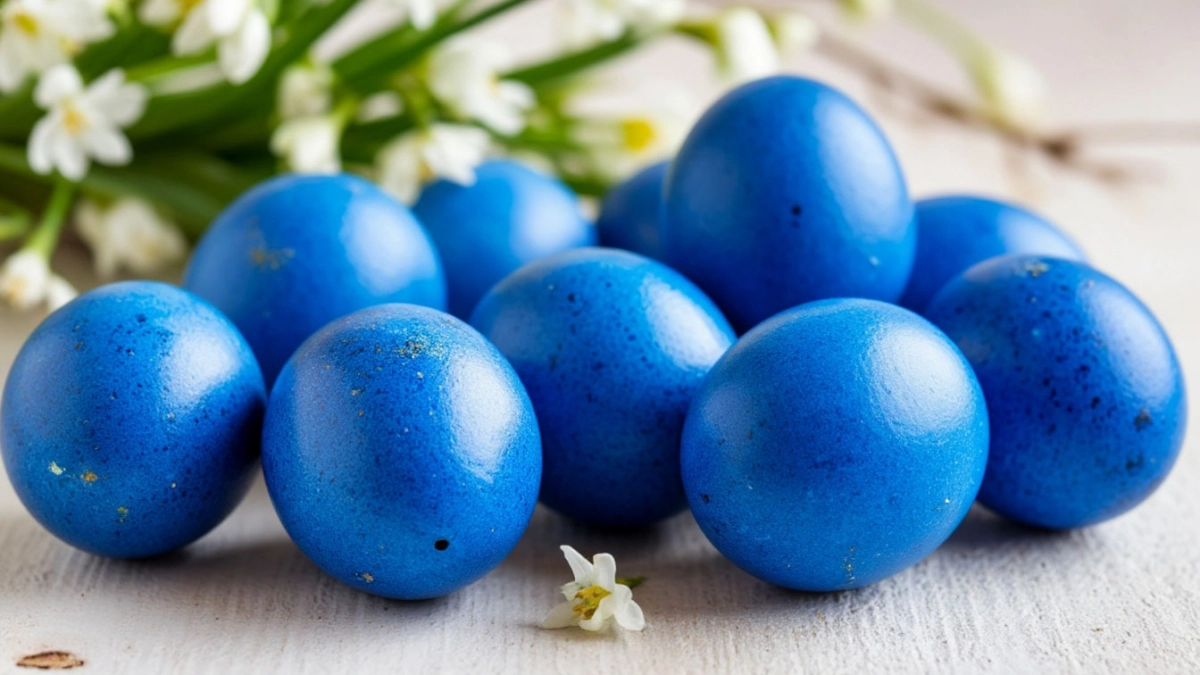 Почему мои пасхальные яйца синие и блестят, а у соседки бледно-фиолетовые? Всё дело в уксусе и масле