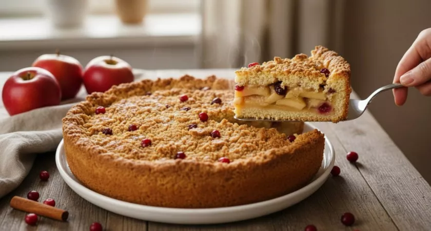 Ароматный пирог «Три стакана» с яблоками и корицей: в 2 раза проще шарлотки — и намного вкуснее